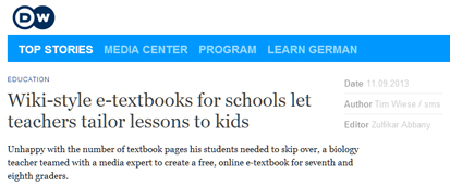 Wiki-style e-textbooks for schools let teachers tailor lessons to kids